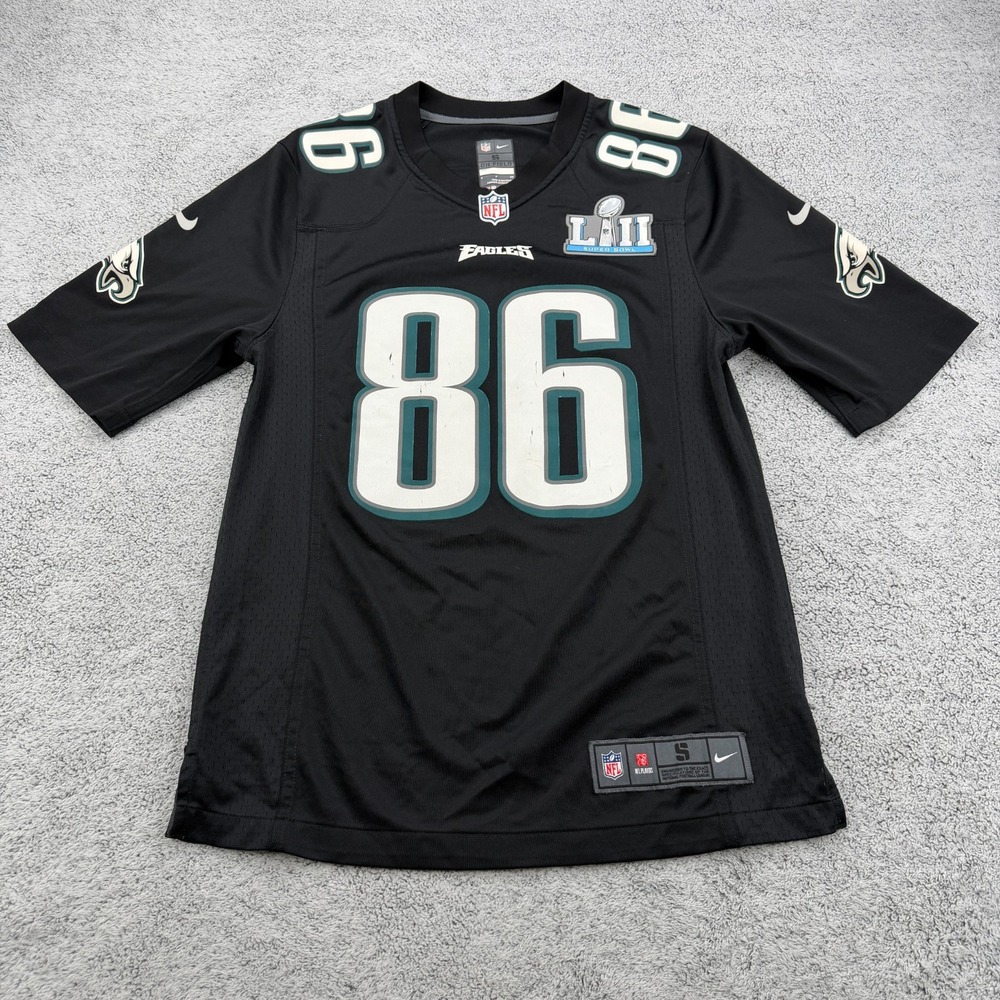 Nike Philadelphia Eagles Zach Ertz #86 Jersey Mens Small Black NFL Superbowl